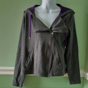 Chaps Dressy Asymmetrical Hoodie - Large